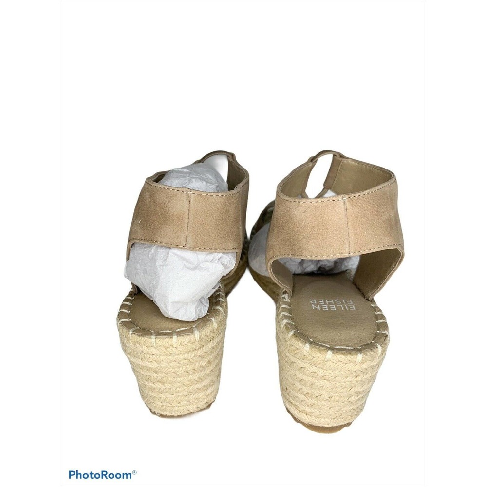 Eileen Fisher Agnes Espadrille Suede Wedge Sandal - Picture 3 of 4